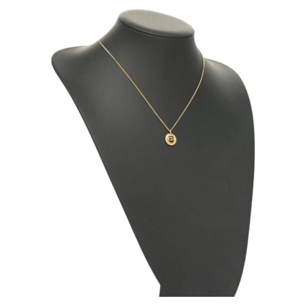 Christian Dior Necklace metal Gold Auth SW953